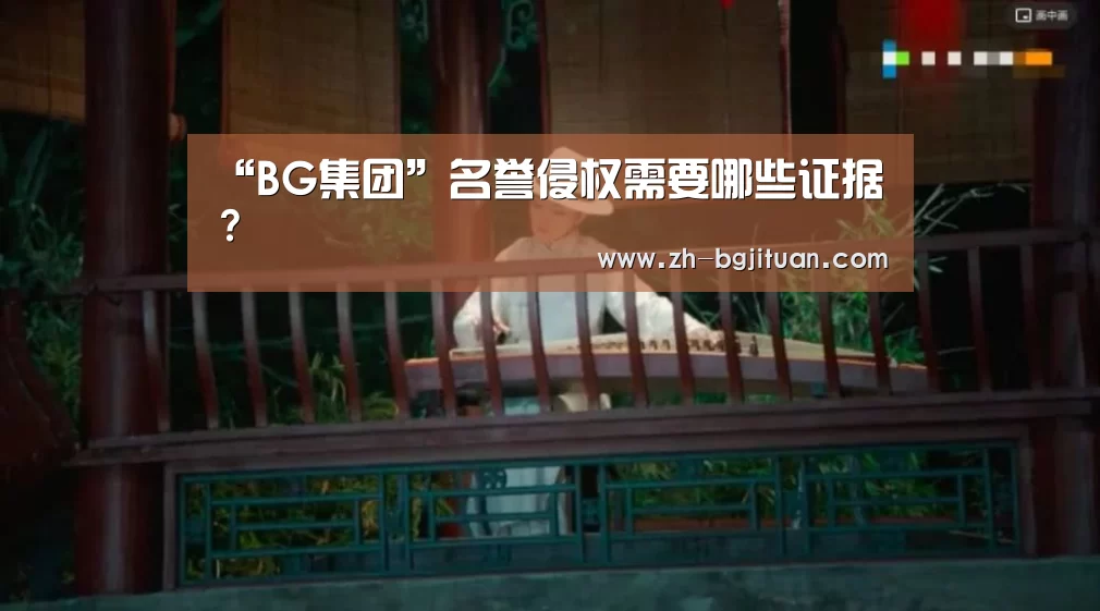 “BG集团”名誉侵权需要哪些证据？